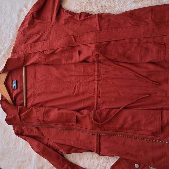 32 Degrees COOL Bossa Nova Jacket | Burnt Orange Zip-Up | Lightweight L NWT - Picture 9 of 13
